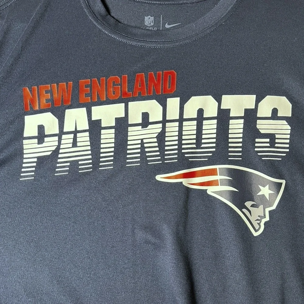 New England Patriots Nike T-Shirt Mens M Navy Blue NFL Football Dri-FIT EUC